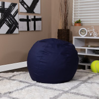 Flash Furniture Small Solid Navy Blue Kids Bean Bag Chair DG-BEAN-SMALL-SOLID-BL-GG